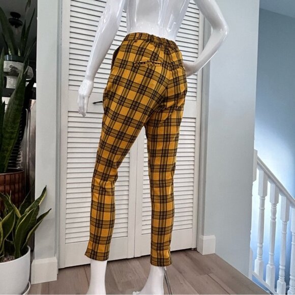 Hot Topic Yellow Plaid Pants With Detachable Chain - Picture 6 of 12